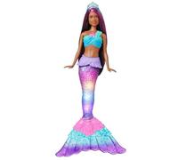 Poupée Barbie Dreamtopia Poupée mannequin Sirène Lumières Scintillantes G