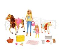 Barbie Coffret Poupée Mannequin – Barbie et Chelsea, Amies des Chevaux – Multicolore – 3 ans et +