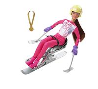 Barbie Mattel athlète skieur alpin monocrosciatrice avec stabilisateurs...
