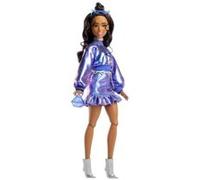 Barbie Poupée Delu e Style Haut et jupe métallisé Brune Barbie JFP42 G