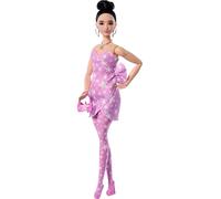 Barbie Poupée Deluxe de Style Portant la Robe en Jean Rose n° 11 avec Accessoires