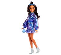 Barbie – Poupée Deluxe métallisée avec pull – Violet – Enfants