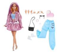 Barbie Poupée Deluxe Style jupe Barbiecore rose métallisée et veste