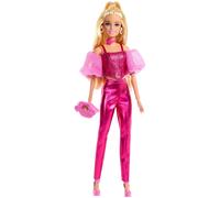 Barbie - Poupée Deluxe Style - Tenue rose métallisé et cheveux blonds - Barbie - JFP40