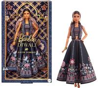 Barbie Poupée Diwali d'Anita Dongre portant le look de la Fête des Lumières, pièce de collection avec support de poupée et certificat d'authenticité, HRM91