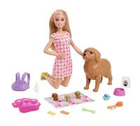 Bruder Coffret Barbie Naissance des Chiots – Poupée articulée, chienne +3 chiots, 29 cm, dès 3 ans
