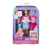 Barbie Poupée Facile à Habiller et Accessoires avec des Tenues à Fixer, poupées avec Cheveux à coiffer, JMH18