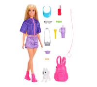 Barbie Poupée Malibu Famille et Amis – Aventures en plein air, tenue et 10+ accessoires – Violet
