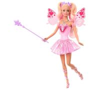 Barbie Poupée Fée JCP76 – baguette, ailes, tenue à changement de couleur, accessoires de mode