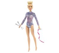 Barbie - Coffret poupée Métiers de Rêve - Gymnaste blonde en justaucorps, accessoires inclus - GTN65