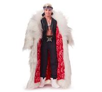 Barbie – Poupée articulée Ken Rocker Rebelle, manteau, gilet à franges noir, bandana, socle
