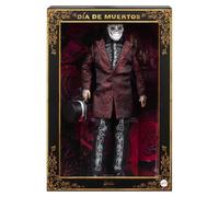 Barbie Signature Poupée Ken de Collection Día De Muertos | Veste mi-longue avec broderies, masque calavera amovible et chapeau, emballage collector, 6 ans et +, JJX97