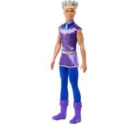Barbie Poupée Ken Prince, Blond avec Couronne dorée, Tunique Bleue et Bottes de Cavalier, Conte de fées, Jouet Enfant, Dès 3 Ans, HLC23