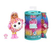 Barbie Poupée Mannequin Chelsea Cutie Reveal Série Jungle avec Costume de Singe en Peluche et 7 Surprises avec Changement de Couleur, Jouet Enfant, Dès 3 Ans, HKR14
