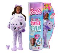 Barbie Poupée Mannequin Cutie Reveal Avec Costume D'ours En Peluche En Tissu Moelleux Et 10 Surprises