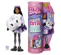 Barbie Poupée Mannequin Cutie Reveal Snowflake Sparkle avec Costume de Chouette et 10 Surprises, Dont éléments Qui changent de Couleur, Jouet Enfant, Dès 3 Ans, HJL62