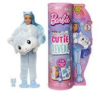 Barbie Poupée Mannequin Cutie Reveal Snowflake Sparkle avec Costume De Husky Et 10 Surprises, Dont Éléments Qui Changent De Couleur, Jouet Enfant, Dès 3 Ans, HJL63