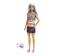 Barbie Poupée Mannequin Maquilleuse de la Collection Métiers avec Palette et Pinceau, Robe, Jupe, Tablier de Maquillage et Chaussures Roses, Jouet Enfant, Dès 3 Ans, HKT66