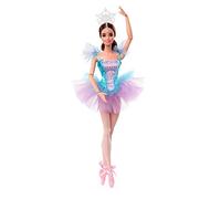 Barbie Poupée Mannequin Signature Danseuse Étoile Brune (30,5 cm) avec Corps articulé, Costume de Ballerine, Tutu, Pointes et diadème, Jouet Enfant, Dès 6 Ans, HCB87