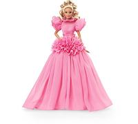 Barbie Poupée Mannequin Signature Pink Collection, Corps Silkstone® avec Robe en Mousseline à Volants, à Collectionner, Jouet Enfant, Dès 3 Ans, HCB74
