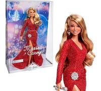 Barbie Poupée Mariah Carey en Robe De Soirée Rouge Brillante avec Accessoires Argentés, Socle Et Certificat D'Authenticité Inclus, À Collectionner, Jouet Enfant, A Partir De 3 Ans, HJX17