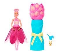 Barbie Poupée PÉTALS Pop Violette JMF57 – Parfumée, robe fleur violette et accessoires