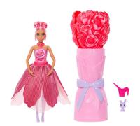 Barbie Poupée PÉTALS Pop Rose - Poupée parfumée, robe fleur violette, accessoires JMF59