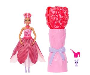 Barbie Poupée PÉTALS Pop Rose et Accessoires, poupée parfumée avec Robe Fleur Violette et Accessoires, Bouquet Surprise avec Lapin et d’Autres éléments comme Un arrosoir, JMF59