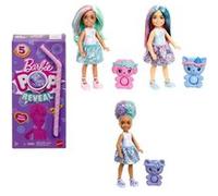 Barbie – Poupée Pop Reveal Chelsea, série Treat – 5 surprises (poupée parfumée, animal Pop‑It)