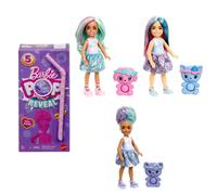 Barbie – Poupée Pop Reveal Chelsea, série Treat – 5 surprises (poupée parfumée, animal Pop‑It)