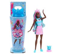 Barbie Poupée Pop Reveal et accessoires, série Shakes, poupée style licorne parfumée et animal de compagnie, 8 surprises dont une fonction changement de couleur