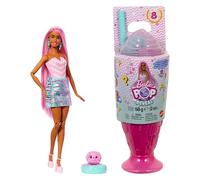 Barbie Poupée Pop Reveal et Accessoires, série Treat sur Le thème Spirale sucrée avec Animal de Compagnie, 8 Surprises Dont Une Fonction Changement de Couleur