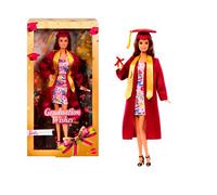 Barbie Poupée Signature Remise de Diplôme – toge bordeaux et toque universitaire – JJX81