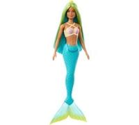 Barbie - Poupée sirène aux cheveux bleus et jaunes et turquoise