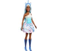 Barbie Poupées Licorne aux Cheveux colorés Fantaisie, aux Tenues avec Effet dégradé et aux Accessoires sur Le thème de la Licorne, HRR14