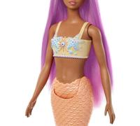 Barbie - Poupées Sirenes avec cheveux et nageoires colorés et serre-tete HRR05