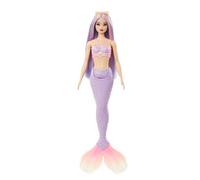 Barbie Poupées Sirènes avec Cheveux Fantaisie et Serre-tête, Jouets sirènes avec Bustiers inspirés de Coquillages et nageoires colorées, HRR06
