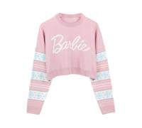 Barbie - Pull court pour femme NS7008 (M) (rose/blanc)