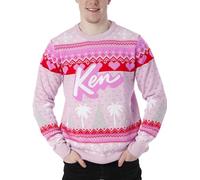 Barbie Pull de Noël Ken | Sweat de Noël | Pull de Noel Homme | Rose | XL