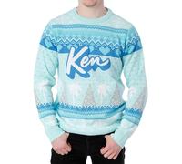 Barbie Pull de Noël Ken | Sweat de Noël | Pulls de Noël pour Hommes | Bleu | M