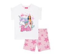 Barbie Pyjamas Fille | Ensembles de Pyjamas pour Filles | Pyjama Fille Licorne | Blanc 4-5 Ans