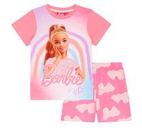 Barbie Rainbow - Ensemble de Pyjama à Manches Courtes pour Filles - 3-4 Ans: 104cm