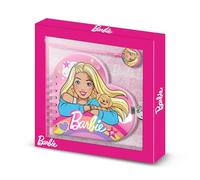 Barbie Rainbow-Journal Coeur + Stylo, Rose