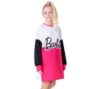 Barbie Robe Sweat Enfant Fille - Robe Pull Fille (Blanc/Rose, 5-6 Ans)