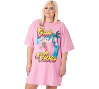 Barbie - Robe T-shirt "Cali Vibes" pour femme NS6969 (L) (Rose pastel)
