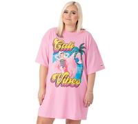 Barbie Rose Cali Vibes Barbie Placement Print Robe patineuse à manches courtes F