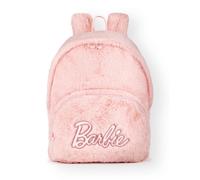 Barbie Sac à dos moelleux pour femme | Sac à dos Teddy Bear Classic Patch Logo pour femmes et filles (Rose) | Bretelles réglables et compartiments spacieux | Cadeau de marchandise de film de jouet