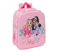 BARBIE - Sac à dos de crèche 3D, facile à nettoyer, idéal pour les enfants de différents âges, confortable et polyvalent, qualité et résistance, 22 x 10 x 27 cm