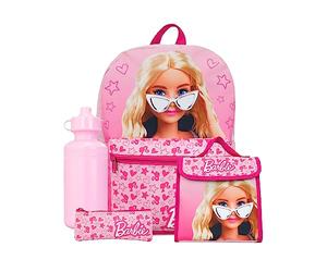 Barbie Sac A Dos | Sac à Dos, Bouteille, Sac Lunch et Trousse Crayon | Cartable pour Fille | Rose