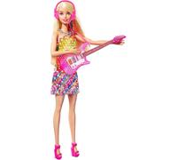 Barbie "Scène libre pour les grands rêves" Poupée chanteuse Malibu avec robe lumineuse et musique, accessoires inclus